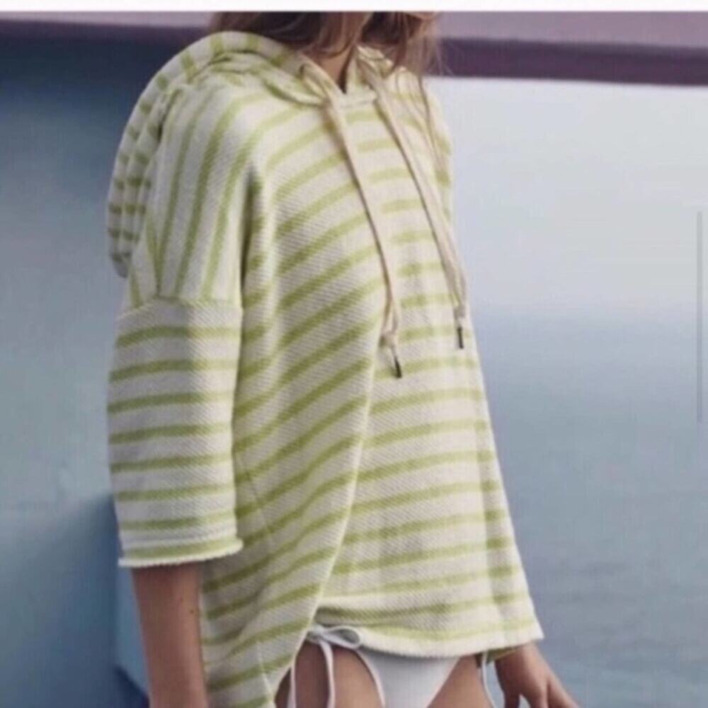 Lou & Grey Striped Terry Hoodie Top *